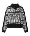 Bogner Nadin Roll-neck Patterned Sweater In Black
