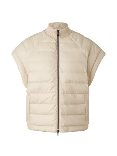 Bogner Nahla Quilted-hybrid Gilet In Gold