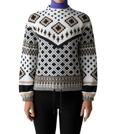 Bogner Najla Sweater In Beige/black In Multi