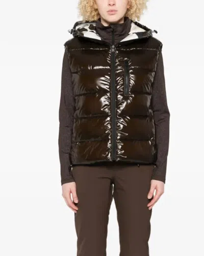 Bogner Namilia Ski Vest In Espresso Melange In Brown