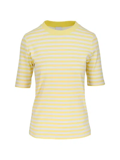 Bogner Nikini Striped Short-sleeve T-shirt In Yellow