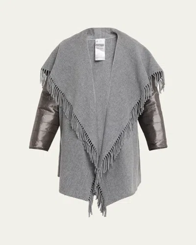 Bogner North Fringe Poncho In Gray