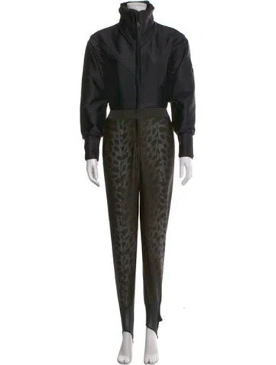 Pre-owned Bogner Nylon Animal Print Ski Suit In Black