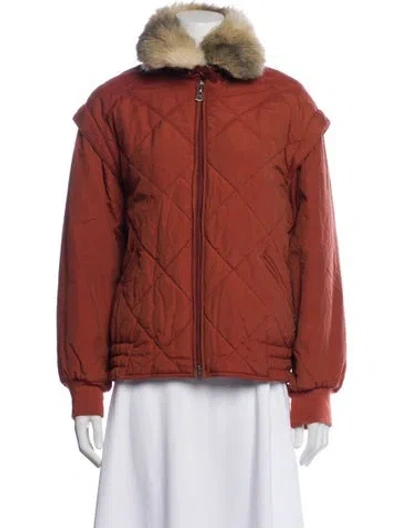 Pre-owned Bogner Nylon Bomber Jacket In Orange