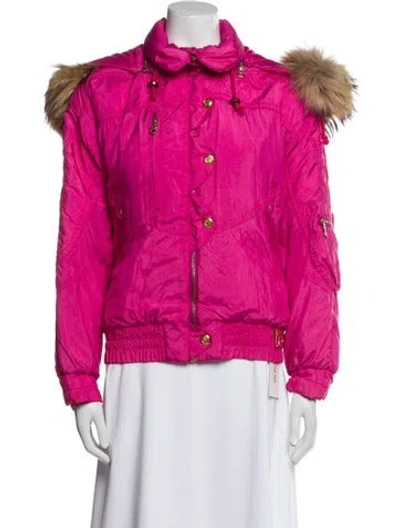 Pre-owned Bogner Nylon Bomber Jacket In Pink