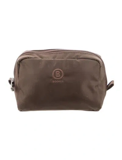 Pre-owned Bogner Nylon Cosmetic Bag In Brown