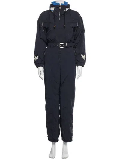 Pre-owned Bogner Nylon Crew Neck Ski Suit In Blue