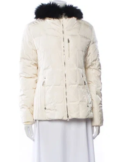 Pre-owned Bogner Nylon Down Coat In Neutral