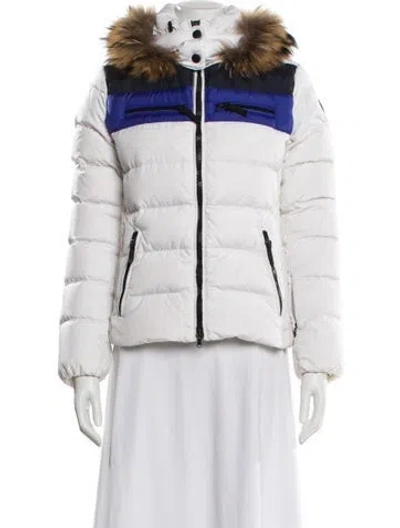 Pre-owned Bogner Nylon Down Coat In White