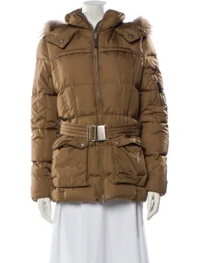 Pre-owned Bogner Nylon Down Jacket In Brown