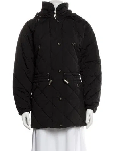 Pre-owned Bogner Nylon Fur Coat In Black