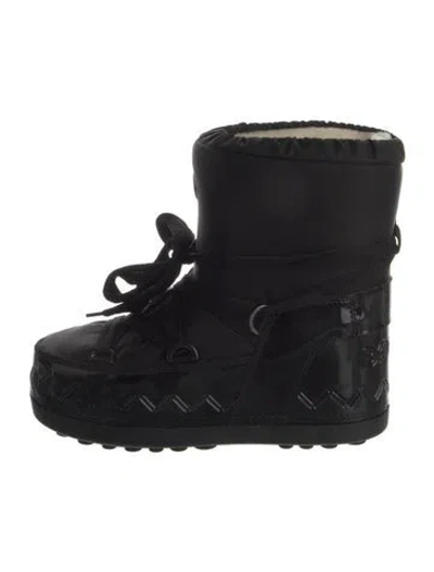 Pre-owned Bogner Nylon Lace-up Boots In Black