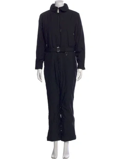 Pre-owned Bogner Nylon Mock Neck Jumpsuit In Black