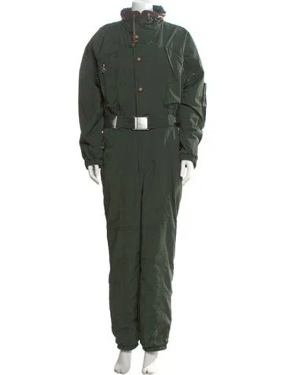 Pre-owned Bogner Nylon Mock Neck Jumpsuit In Green