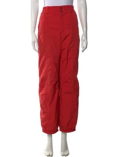 Pre-owned Bogner Nylon Straight Leg Pants In Red