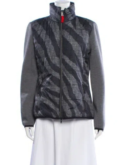 Pre-owned Bogner Nylon Striped Jacket In Gray