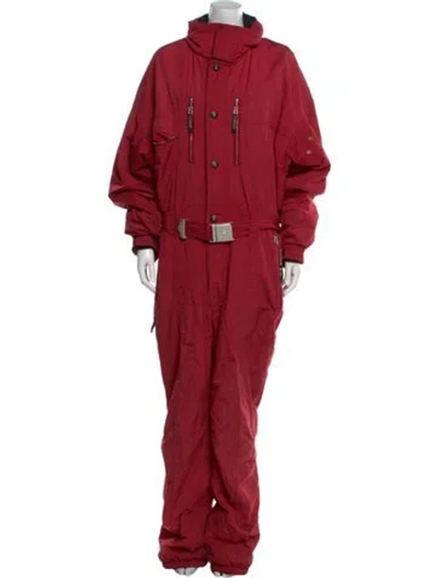 Pre-owned Bogner Nylon Turtleneck Jumpsuit In Red