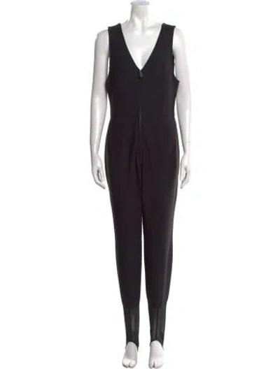 Pre-owned Bogner Nylon V-neck Jumpsuit In Black