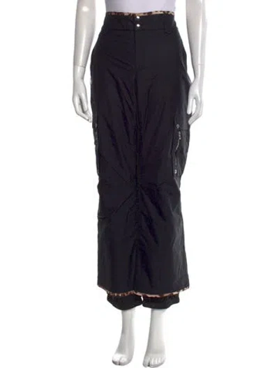 Pre-owned Bogner Nylon Wide Leg Pants In Black
