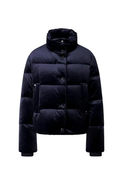 Bogner Oliva Velvet Down Jacket In Blue