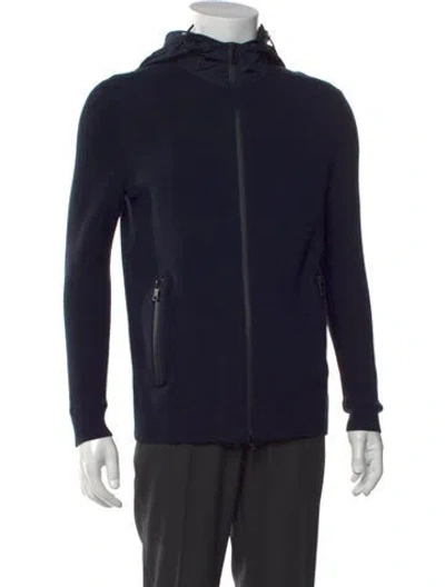 Pre-owned Bogner Open Front Long Sleeve Cardigan In Blue