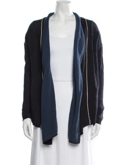 Pre-owned Bogner Open Front Sweater In Blue