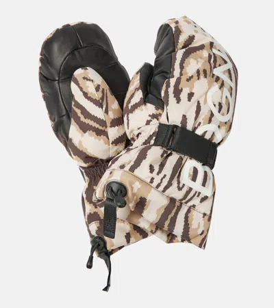 Bogner Orella Printed Ski Mittens In Brown