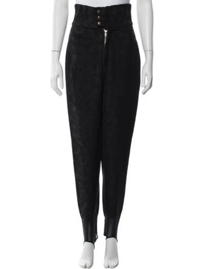 Pre-owned Bogner Paisley Print Ski Pants In Black