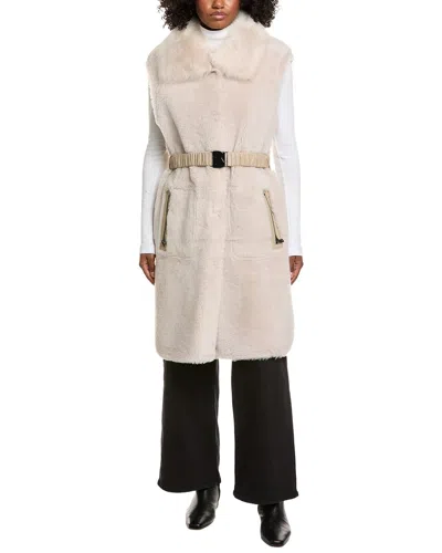 Bogner Palma Reversible Shearling Vest In White