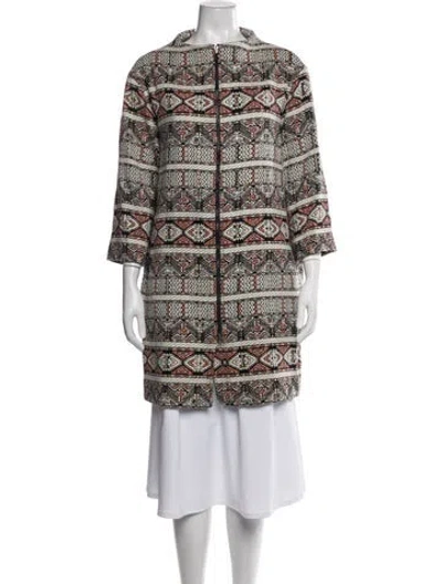 Pre-owned Bogner Patterned Coat In Multicolor