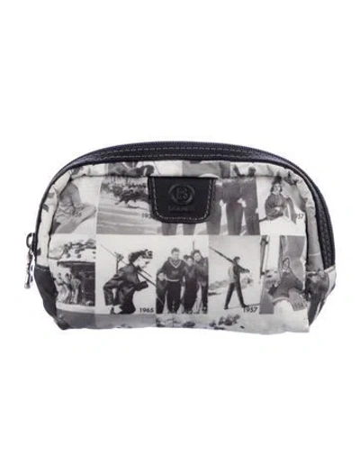 Pre-owned Bogner Patterned Cosmetic Bag In Multi