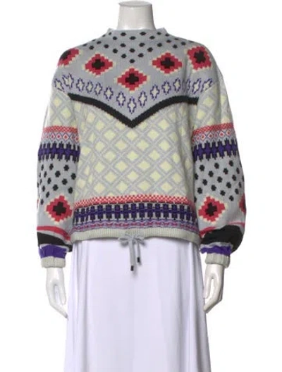 Pre-owned Bogner Patterned Crew Neck Sweater In Multi