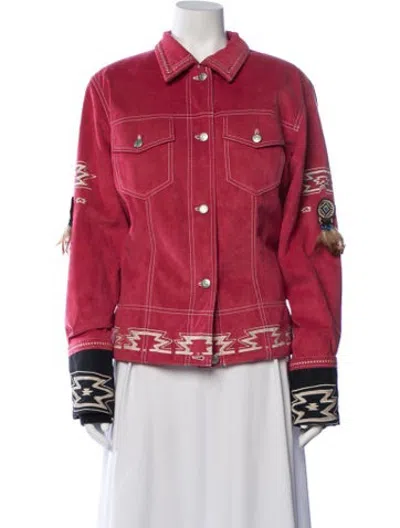 Pre-owned Bogner Patterned Jacket In Red