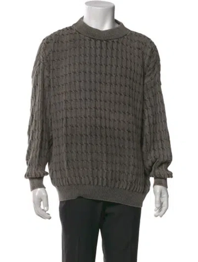 Pre-owned Bogner Patterned Mock Neck Pullover In Grey