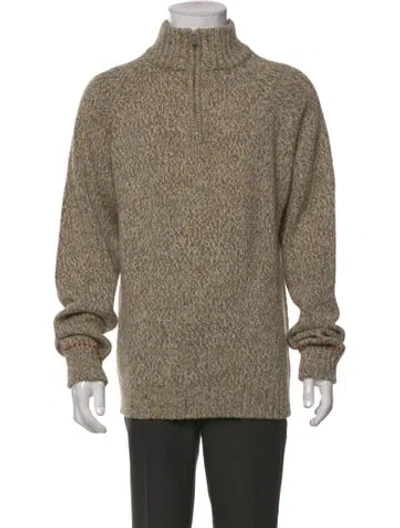 Pre-owned Bogner Patterned Mock Neck Pullover In Neutral