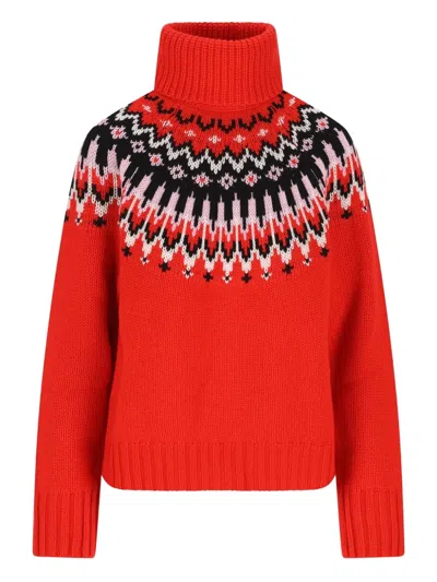 BOGNER PATTERNED ROLL-NECK SWEATER