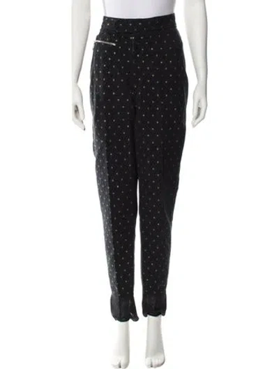 Pre-owned Bogner Patterned Skinny Leg Pants In Black