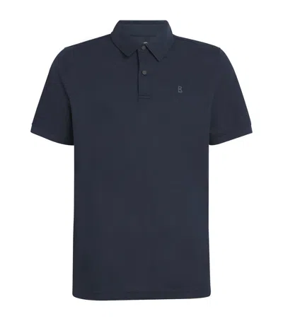 Bogner Performance Cotton-blend Polo Shirt In Navy