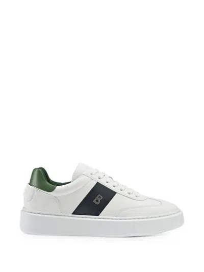 Bogner Philadelphia 4a Grained-finish Side-stripe Sneakers In White