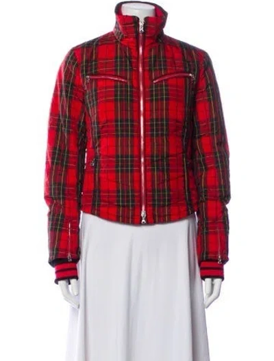 Pre-owned Bogner Plaid Print Jacket In Red