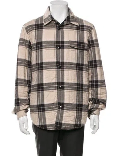 Pre-owned Bogner Plaid Print Trucker Jacket In Neutral