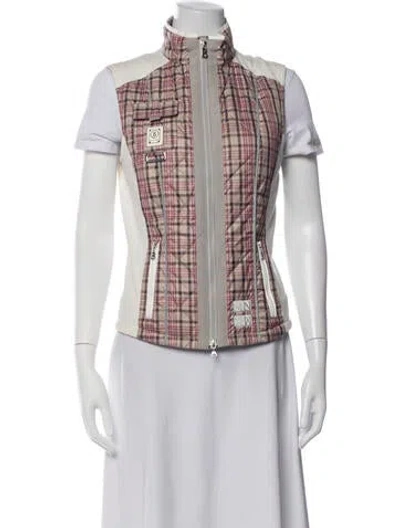 Pre-owned Bogner Plaid Print Vest In Multicolor