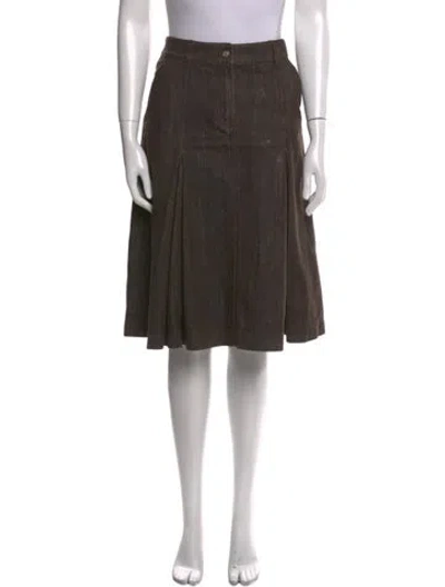 Pre-owned Bogner Pleated Accents Knee-length Skirt In Multi