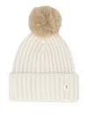 Bogner Pompom Logo Hat In Neutral