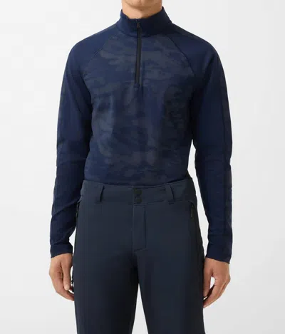 Bogner Premo First Layer Top In Night Blue In Multi