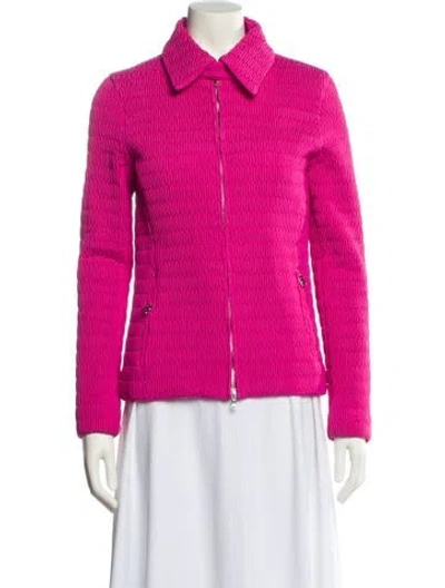 Pre-owned Bogner Printed Blazer In Pink