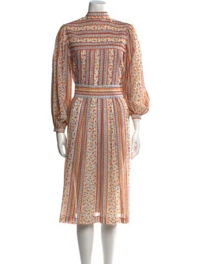 Pre-owned Bogner Printed Midi Length Dress In Multi