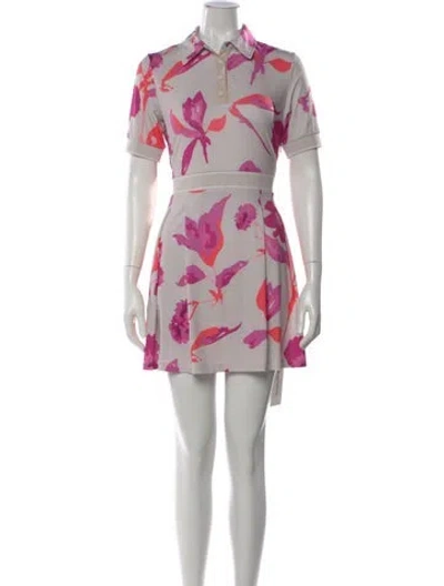 Pre-owned Bogner Printed Mini Dress In Purple