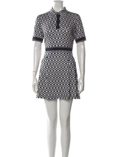 Pre-owned Bogner Printed Mini Dress In White