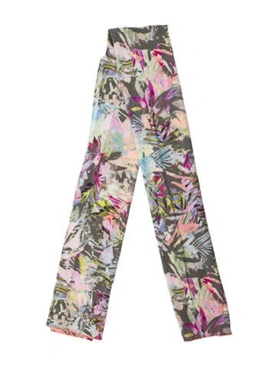 Pre-owned Bogner Printed Scarf In Green